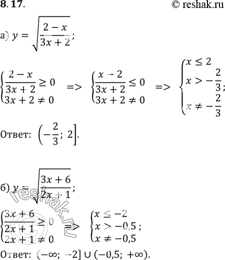 Изображение Упр.8.17 ГДЗ Мордкович 9 класс