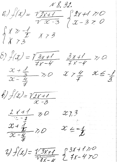 Изображение Упр.8.32 ГДЗ Мордкович 9 класс