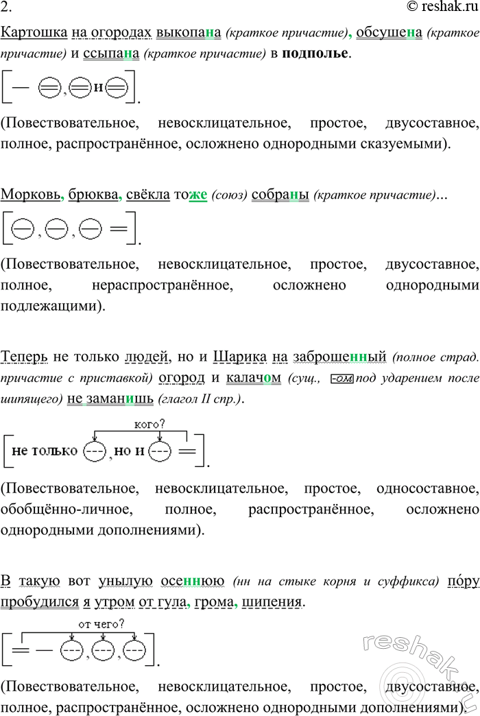Изображение 207 1. Изучите план синтаксического разбора простого предложения (см. справочные материалы) и образец разбора предложения с однородными членами.Образец синтаксического...
